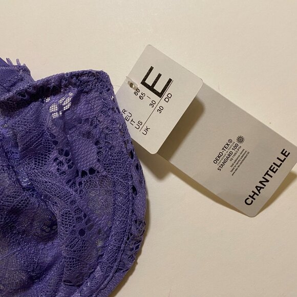 Chantelle Day to Night Lace Unlined Demi Bra  - Dusky Lavender NWT - Picture 3 of 8